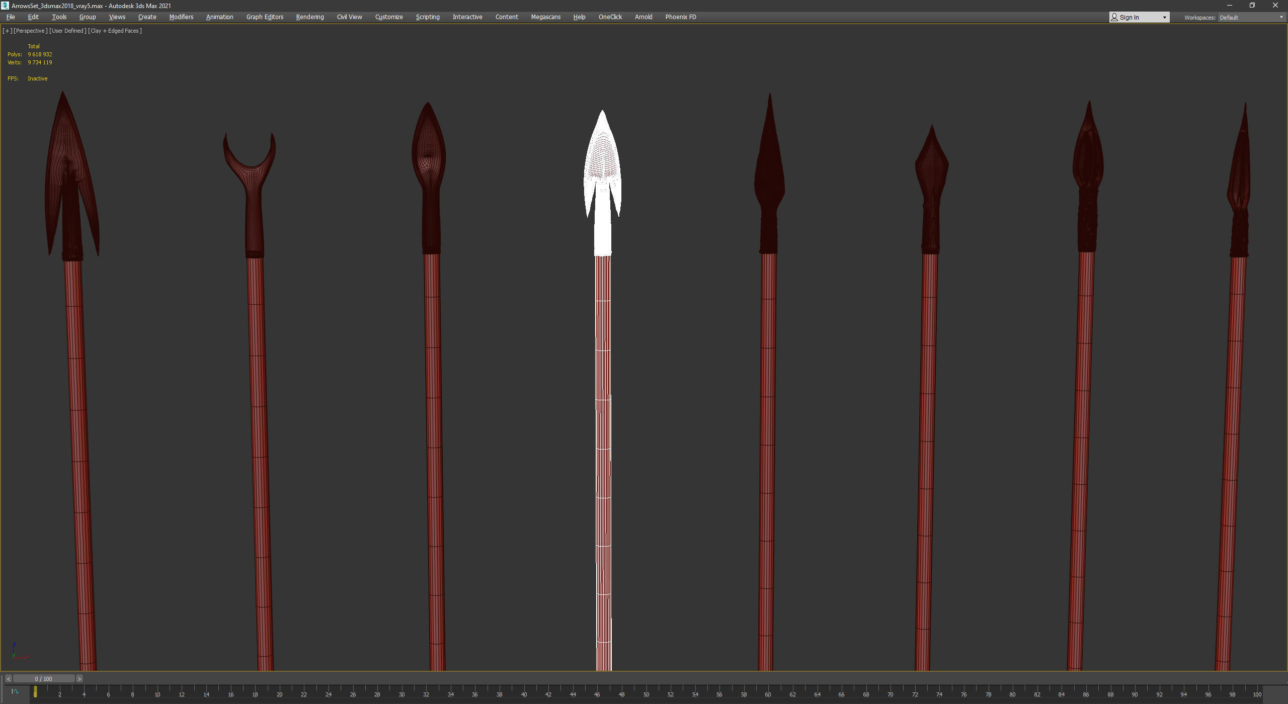 PBR Medieval Arrows Bows Crossbows Pack - 57 Assets 3D model_51