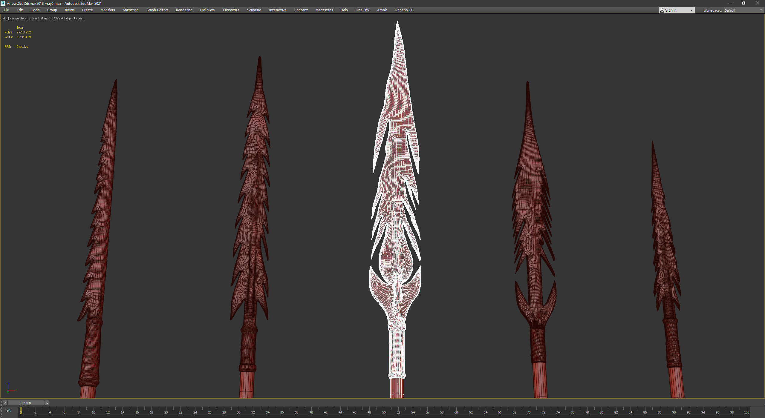 PBR Medieval Arrows Bows Crossbows Pack - 57 Assets 3D model_58
