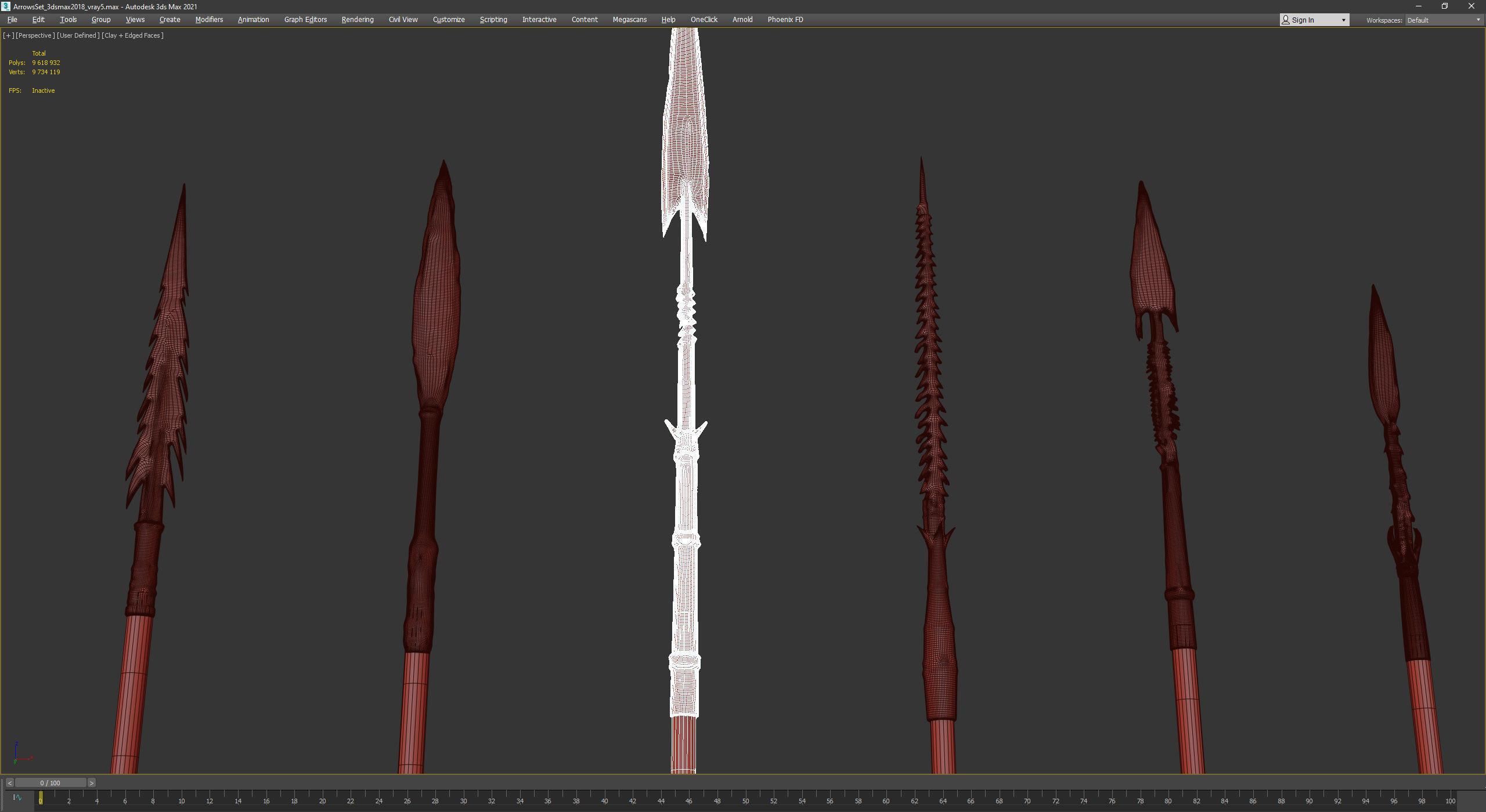 PBR Medieval Arrows Bows Crossbows Pack - 57 Assets 3D model_56