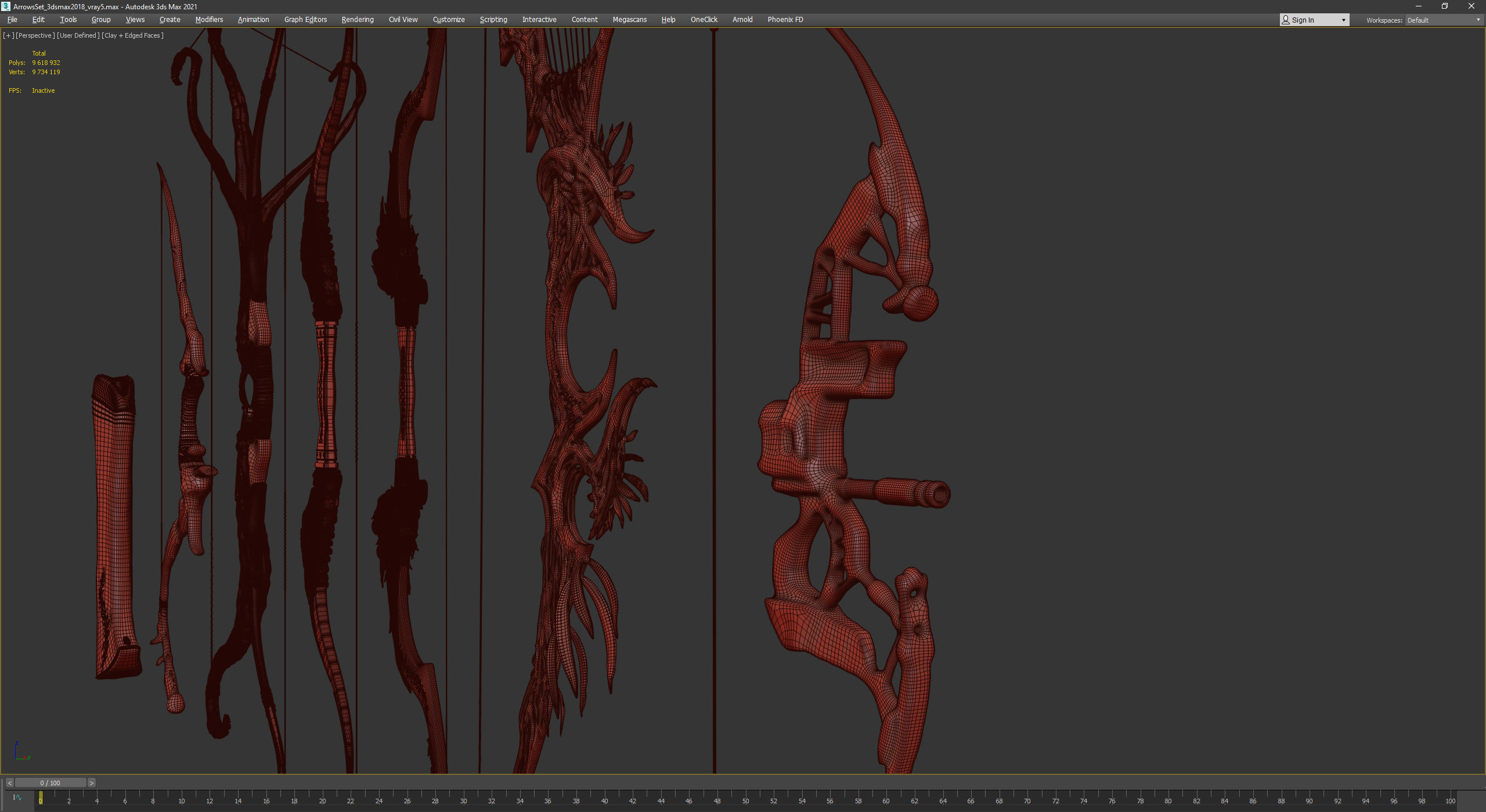 PBR Medieval Arrows Bows Crossbows Pack - 57 Assets 3D model_45