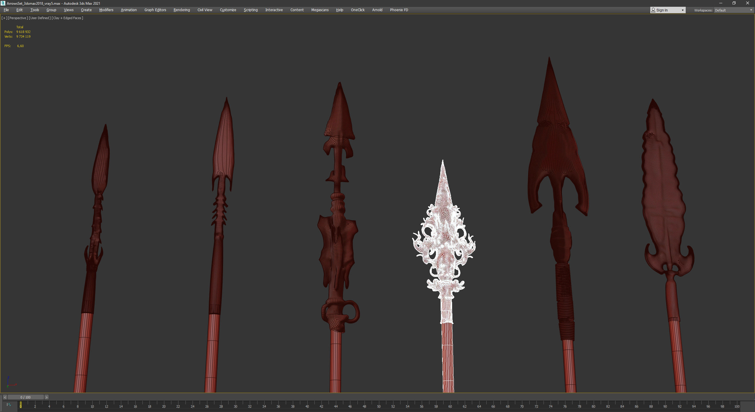 PBR Medieval Arrows Bows Crossbows Pack - 57 Assets 3D model_54