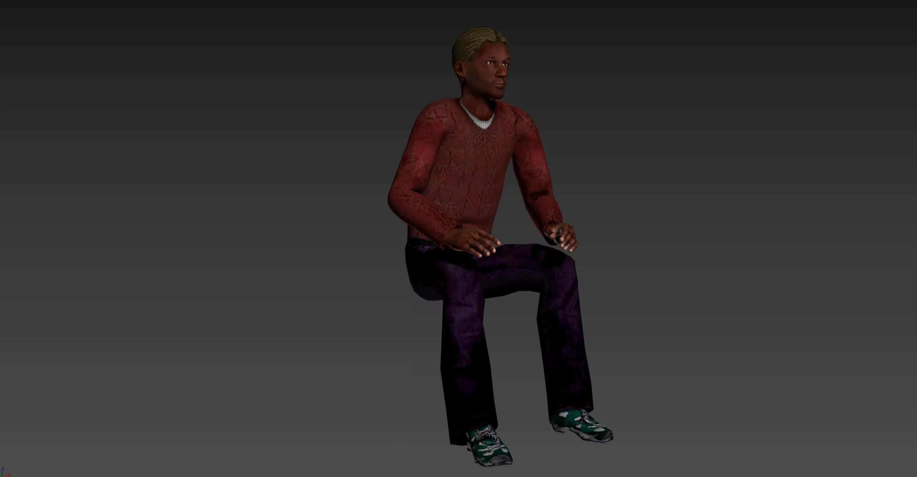 Male Character - Animated Low-poly 3D model