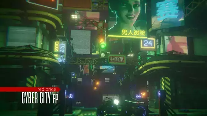 cyberpunk - Cyber City Fp Low-poly 3D model