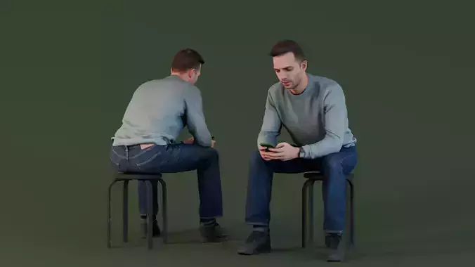 Everyday Commuter - Man Texting on Phone