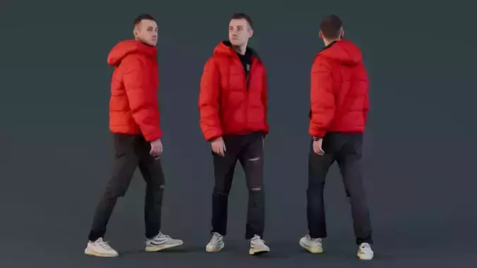 Spring Stroll in Red Jacket