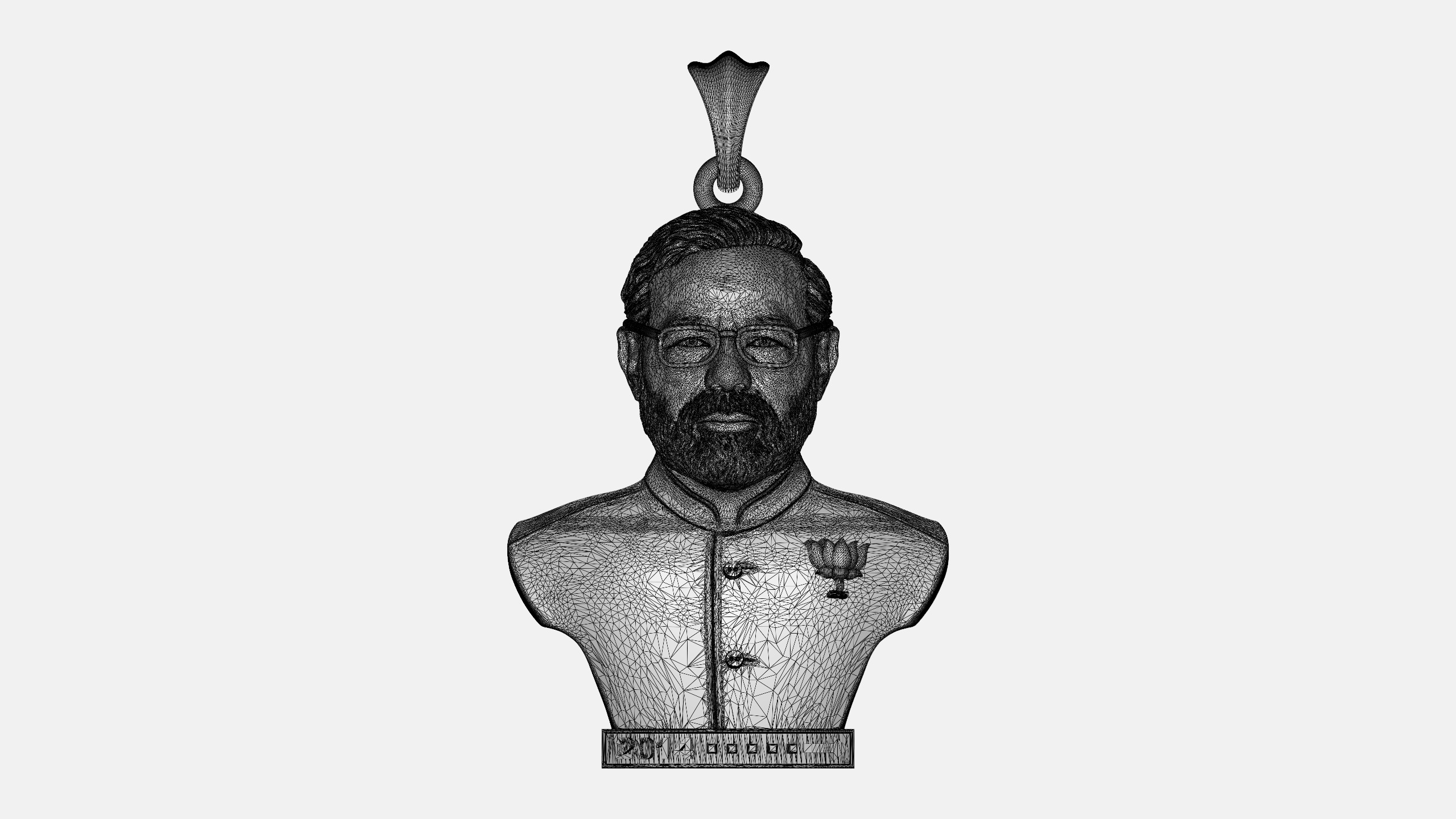 Modi Pendant 3Dprint File 3D print model_9