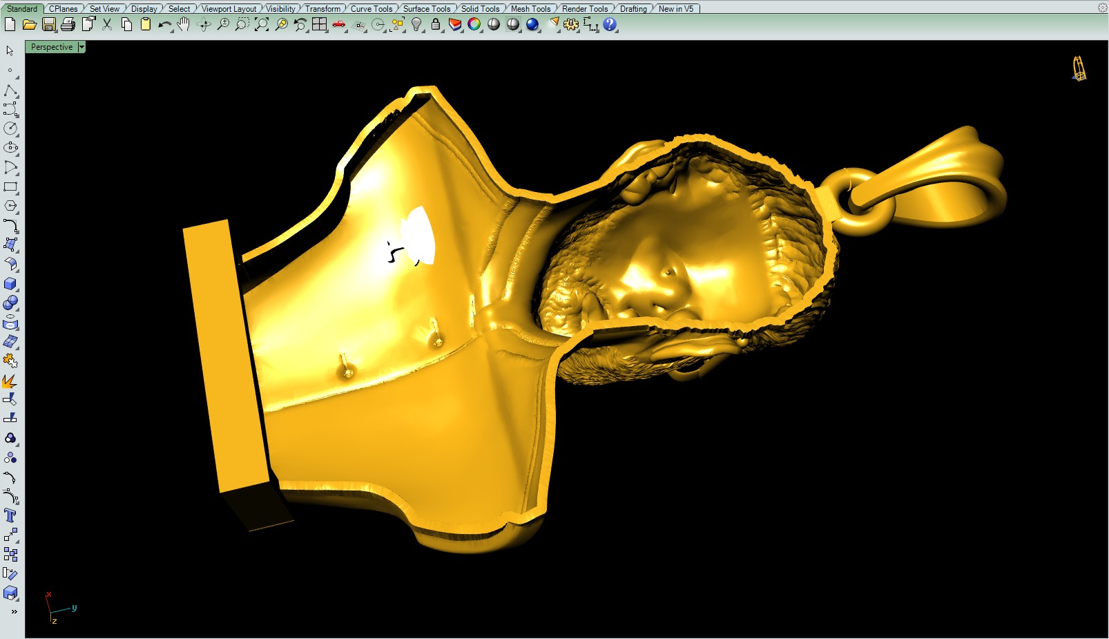 Modi Pendant 3Dprint File 3D print model_7