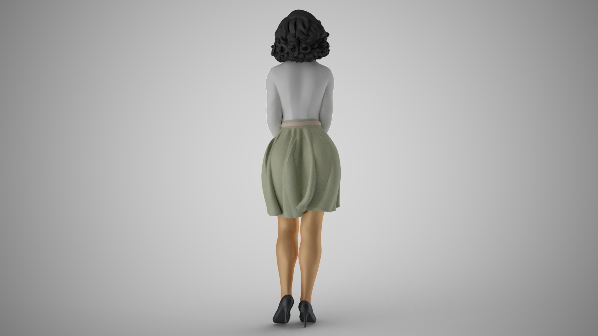 Modern Woman in Past Times 4 3D print model_8