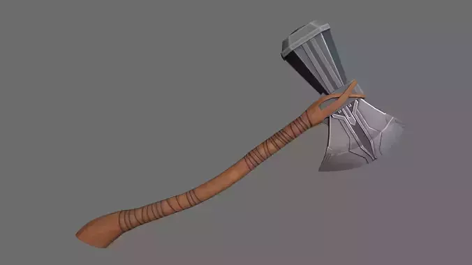 Thor Stormbreaker Low Poly Stylized Handpainted Low-poly 3D model