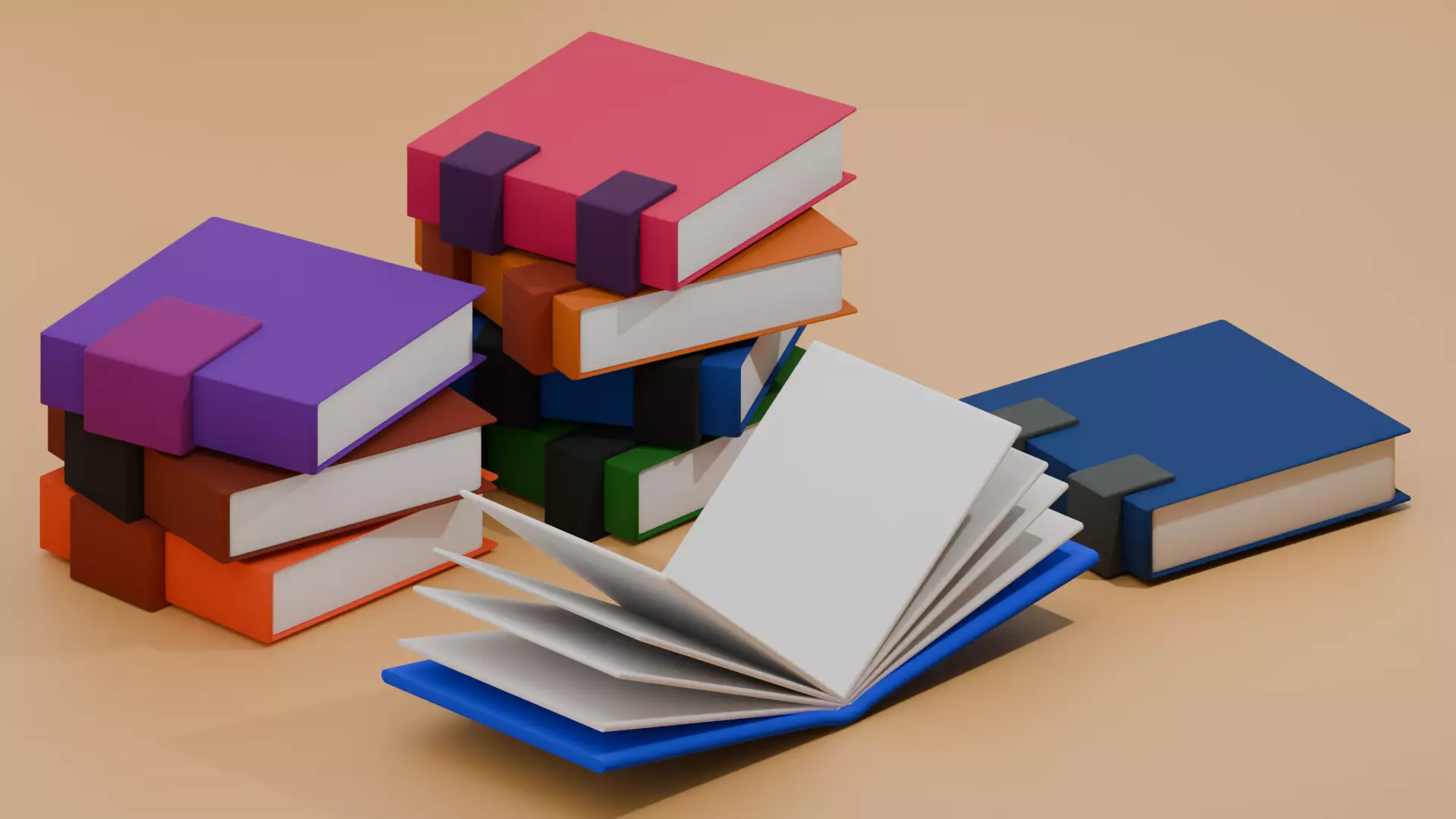 Books Set Free 3D model