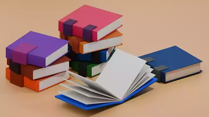 Books Set Free 3D model