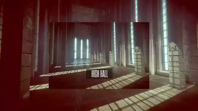 Medieval - High Hall  Low-poly 3D model