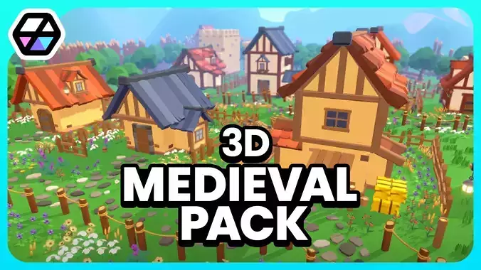3D Medieval Pack Low-poly 3D model