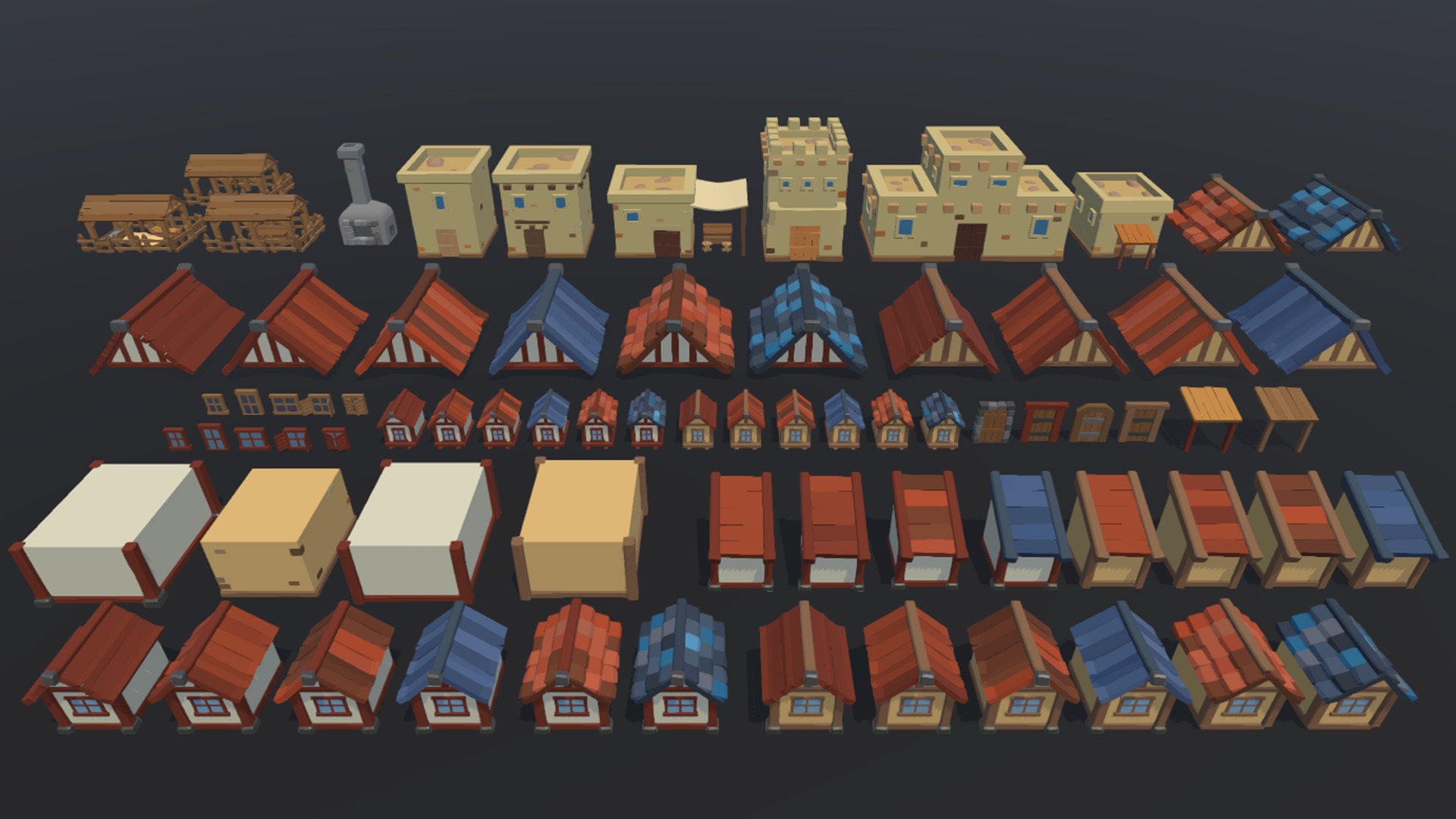 3D Medieval Pack Low-poly 3D model_1