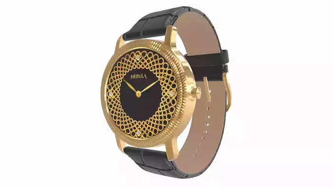 Titan Filigree by Nebula - Gold Analog Watch 3ds Max