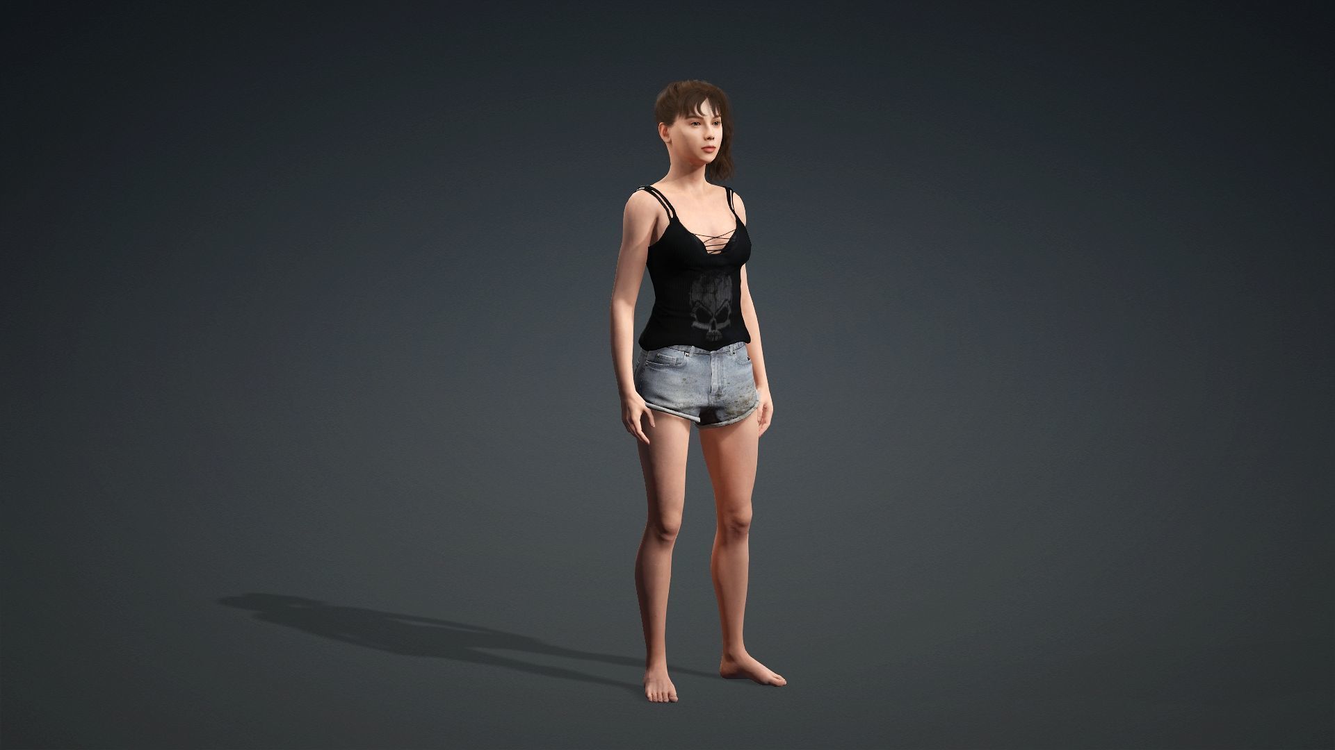 3D Female Character For Games And Animation 3D model_8