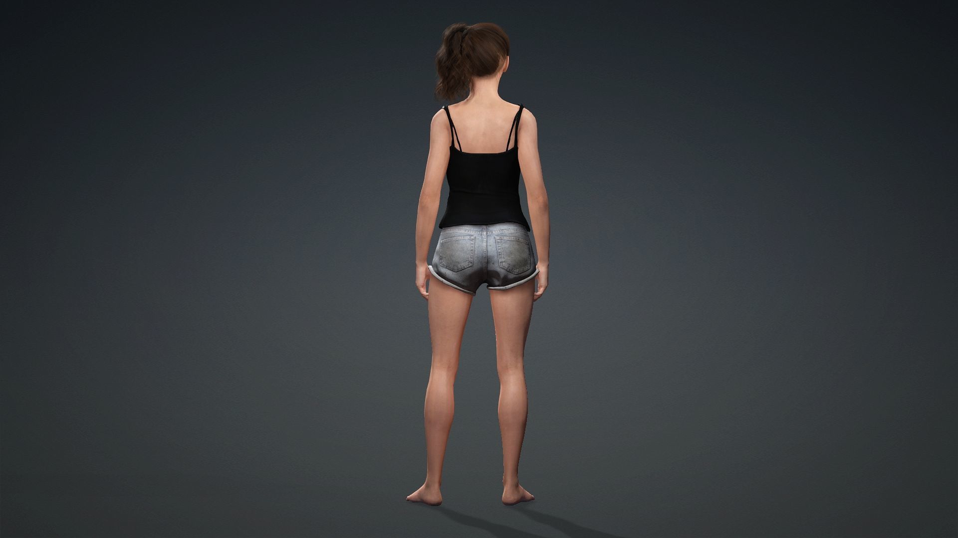 3D Female Character For Games And Animation 3D model_4