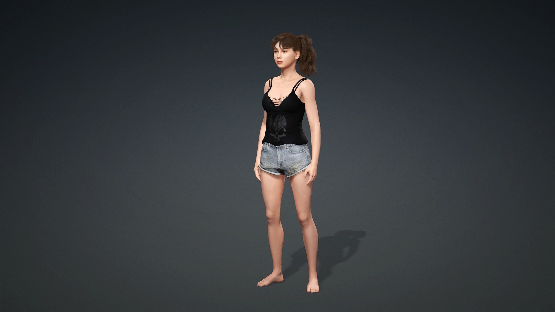 3D Female Character For Games And Animation 3D model_9