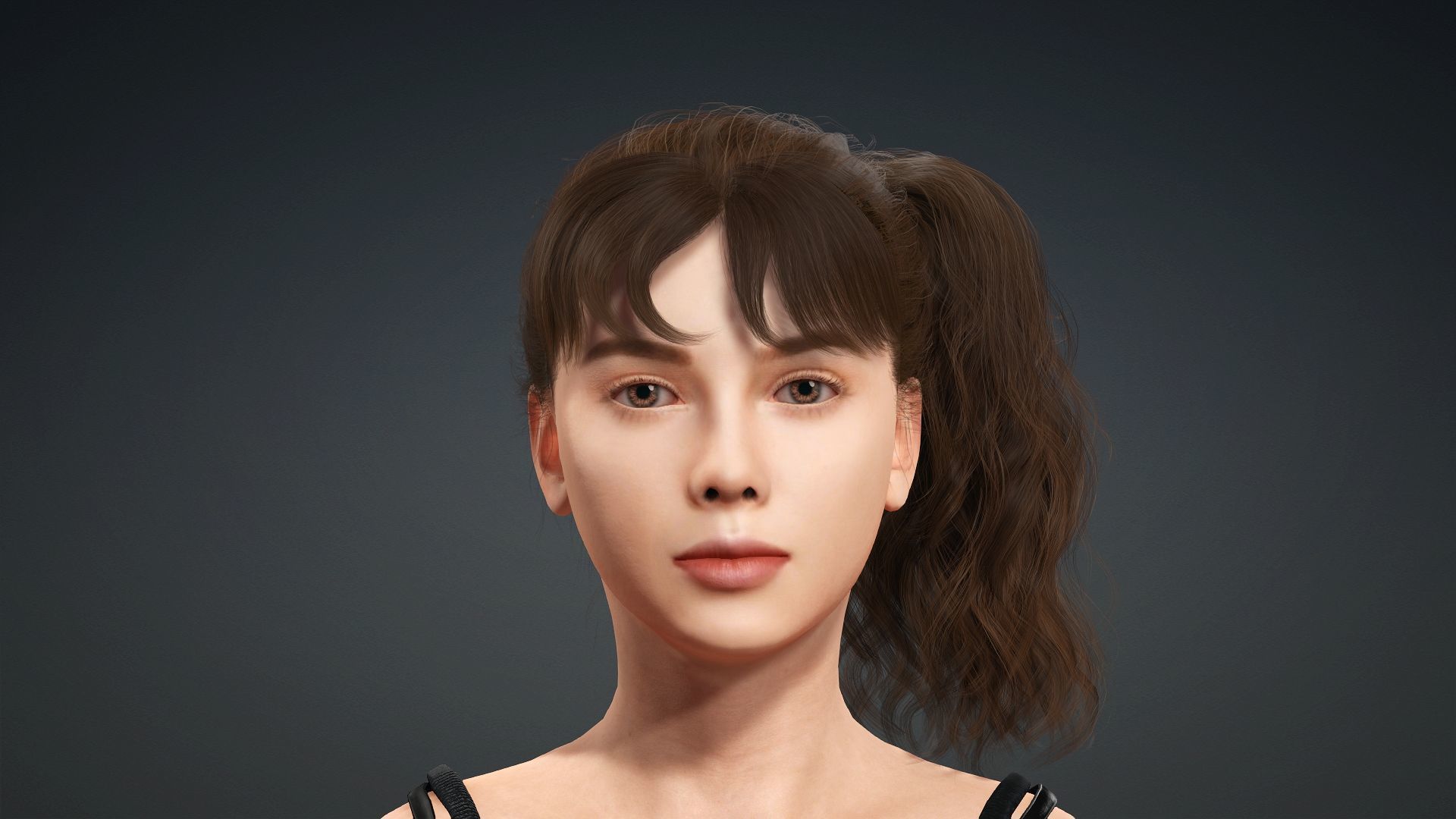 3D Female Character For Games And Animation 3D model_1