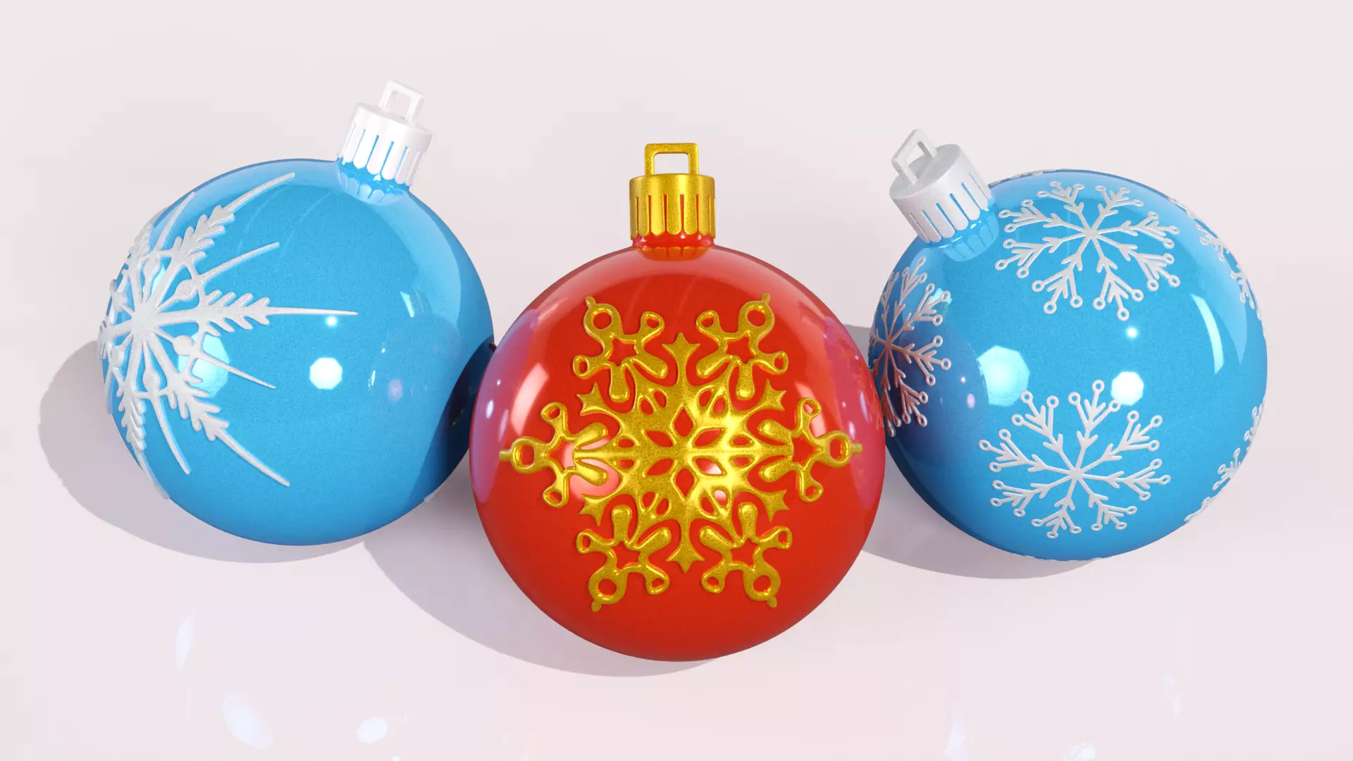 Christmas Ball Set 3D model_0