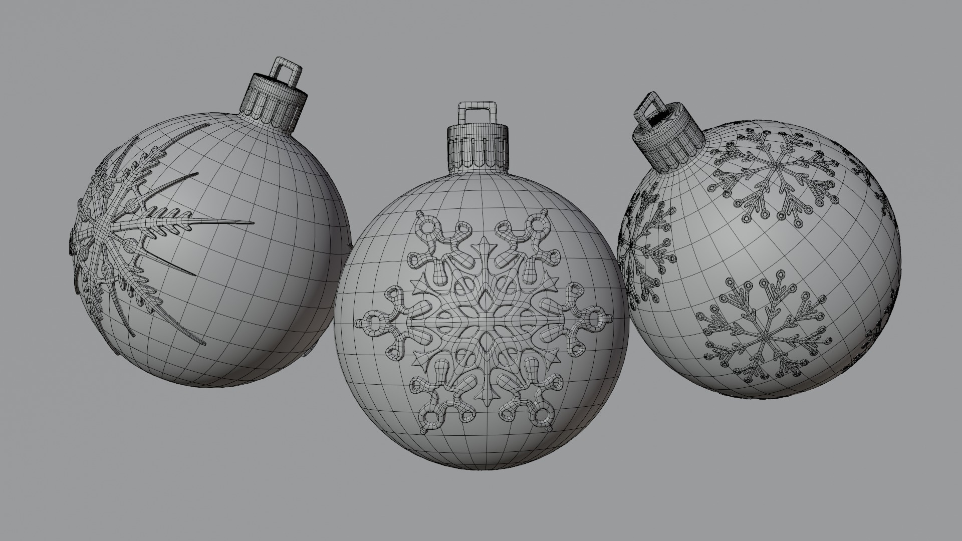 Christmas Ball Set 3D model_7