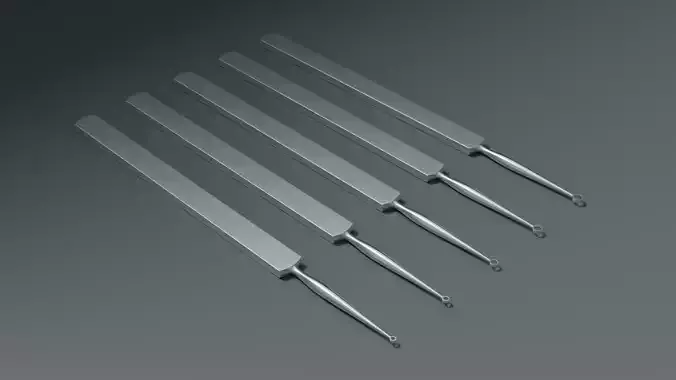 Fox Dermal Curettes Dermatology 3D model