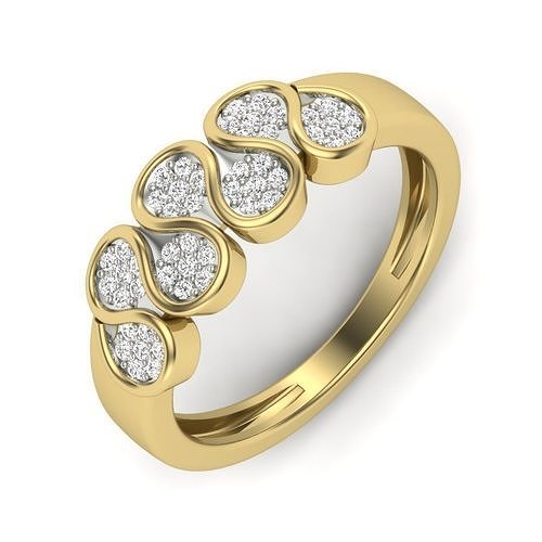 Women Diamond Ring 3dm STL  Render Details - PR-225 DIA 3D print model