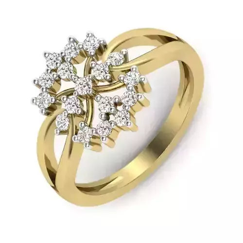 Women Diamond Ring 3dm STL  Render Details - PR-226 DIA