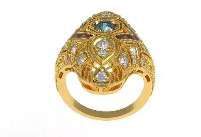 Antique Art Deco Diamond Ring 2
