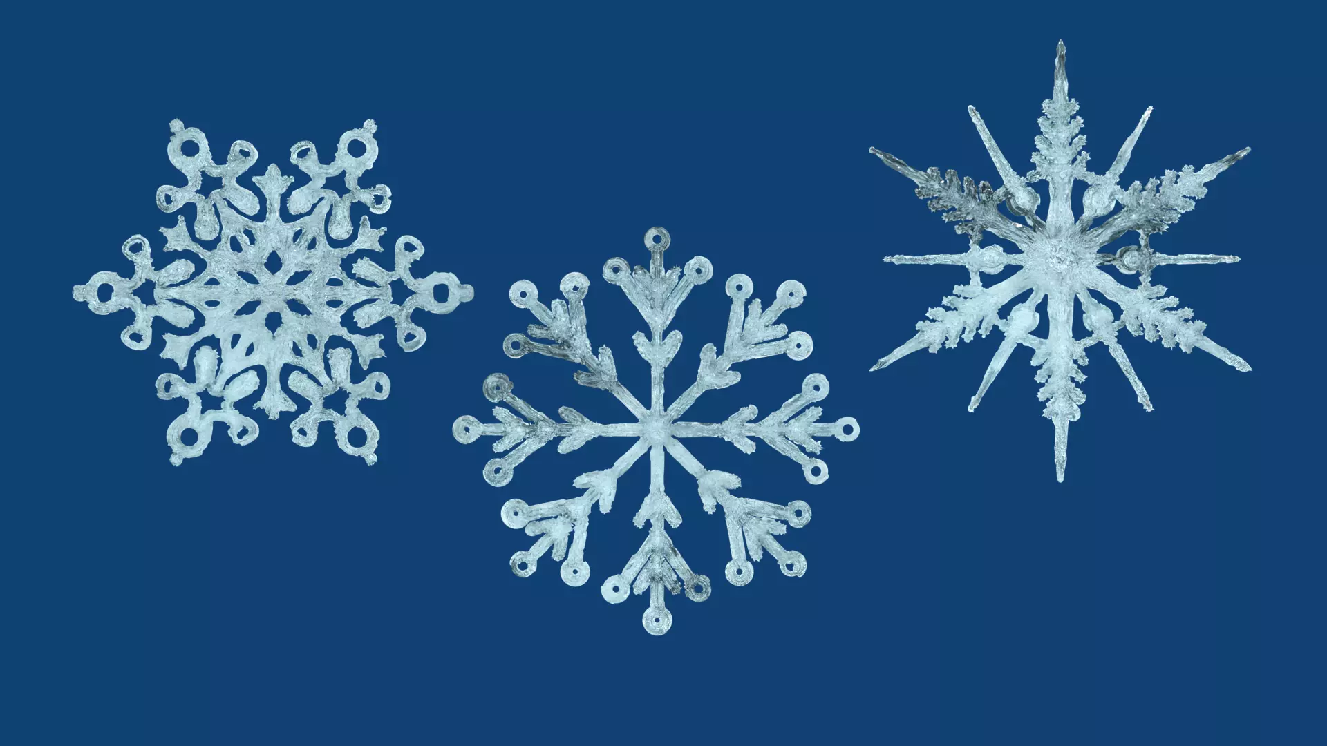 3D Ice Snowflake 3D model_0