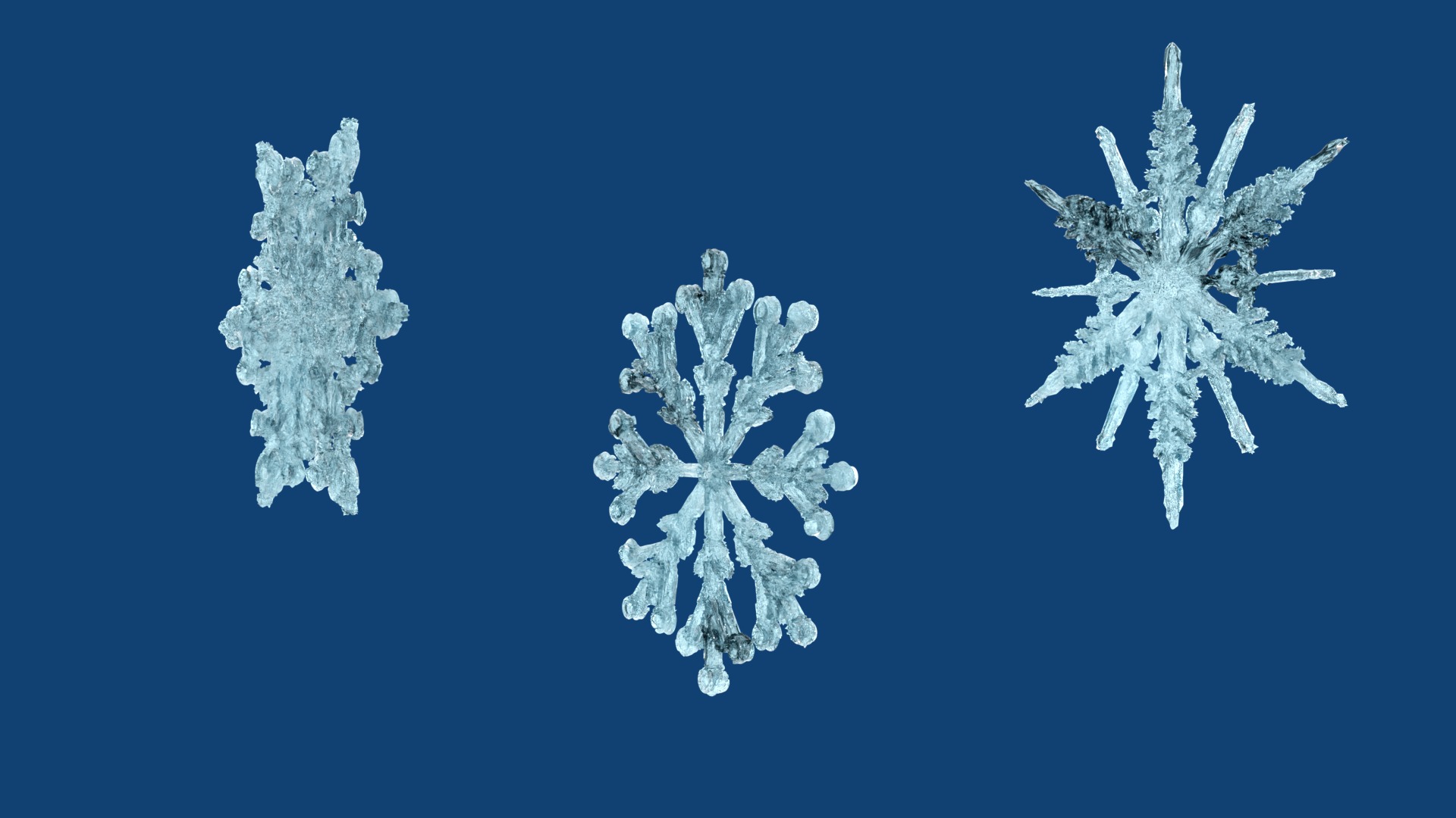 3D Ice Snowflake 3D model_1