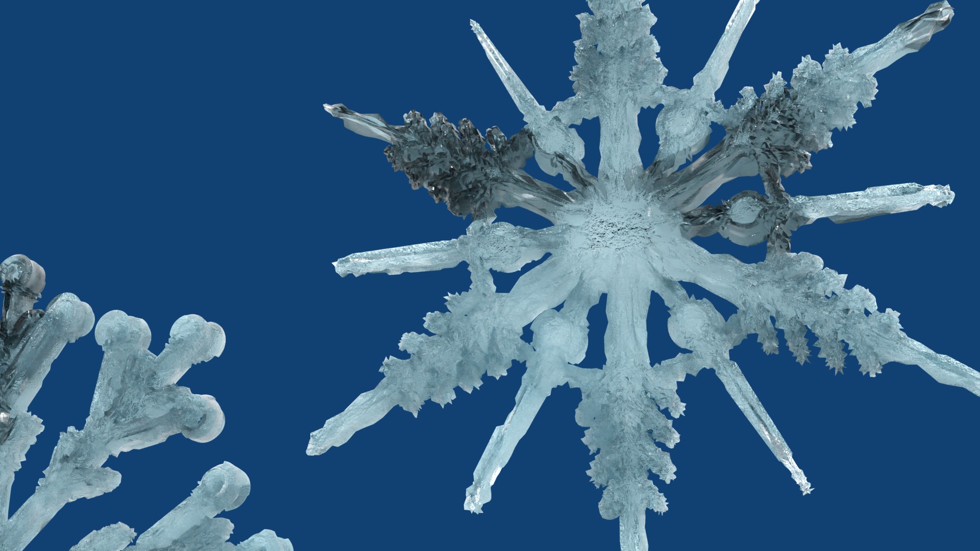 3D Ice Snowflake 3D model_4