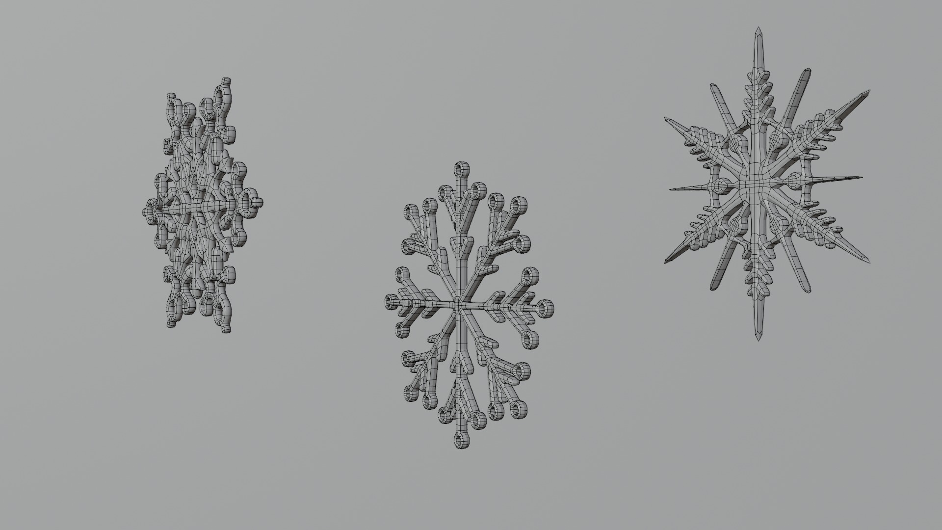 3D Ice Snowflake 3D model_6
