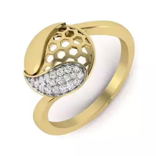 Women Diamond Ring 3dm STL  Render Details - PR-238 DIA
