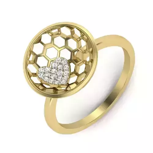 Women Diamond Ring 3dm STL  Render Details - PR-239 DIA