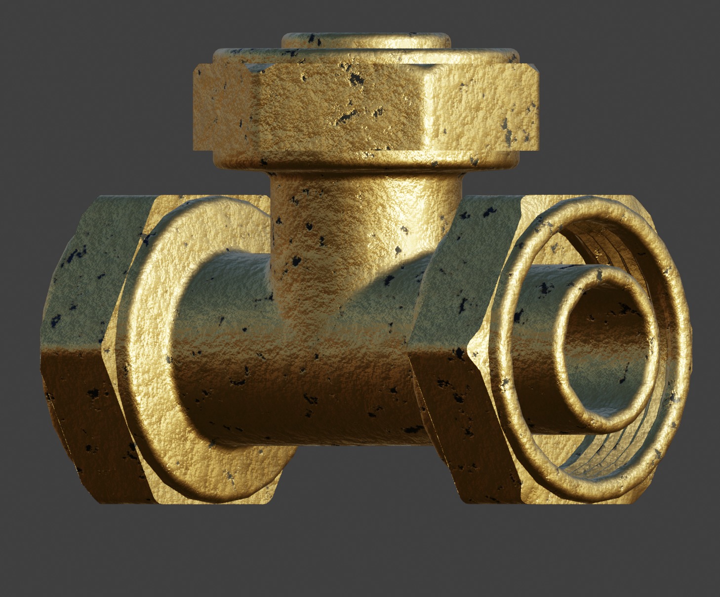Plumbing Fittings Set with Procedural Materials Low-poly 3D model_2