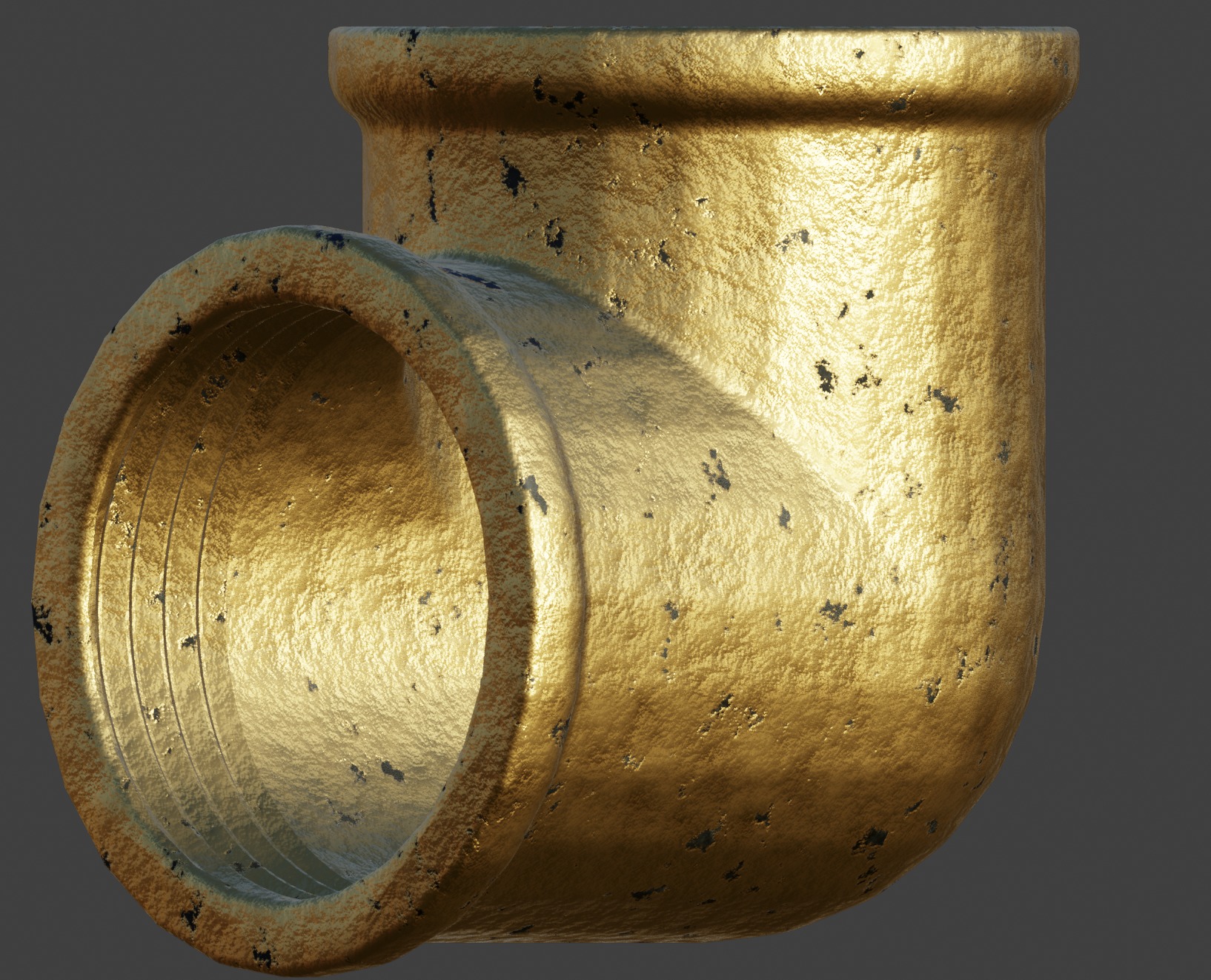 Plumbing Fittings Set with Procedural Materials Low-poly 3D model_4