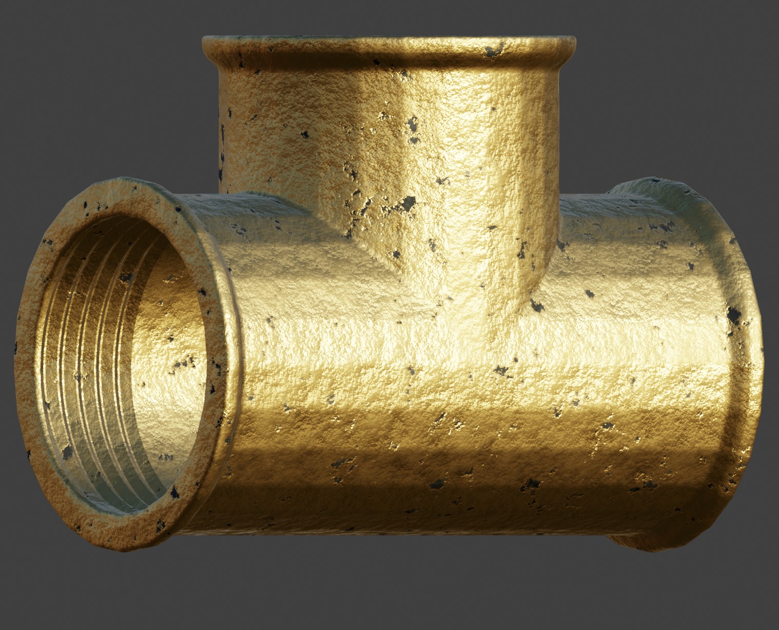 Plumbing Fittings Set with Procedural Materials Low-poly 3D model_3