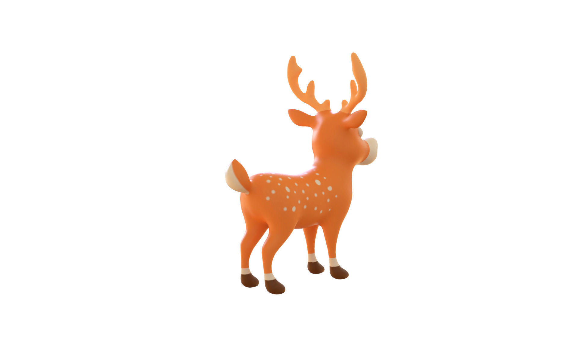 Reindeer cute 2 3d print stl 3D print model 3D print model_9