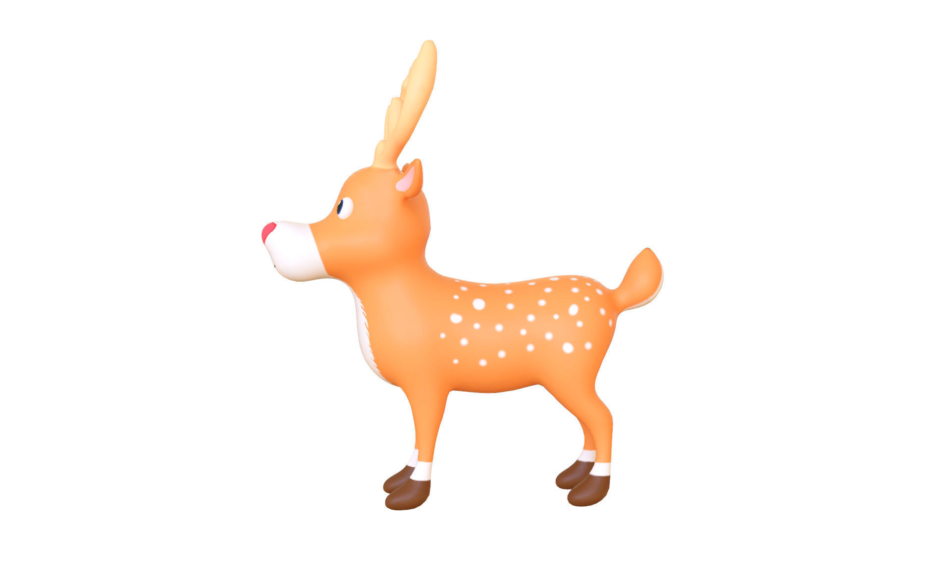 Reindeer cute 2 3d print stl 3D print model 3D print model_8