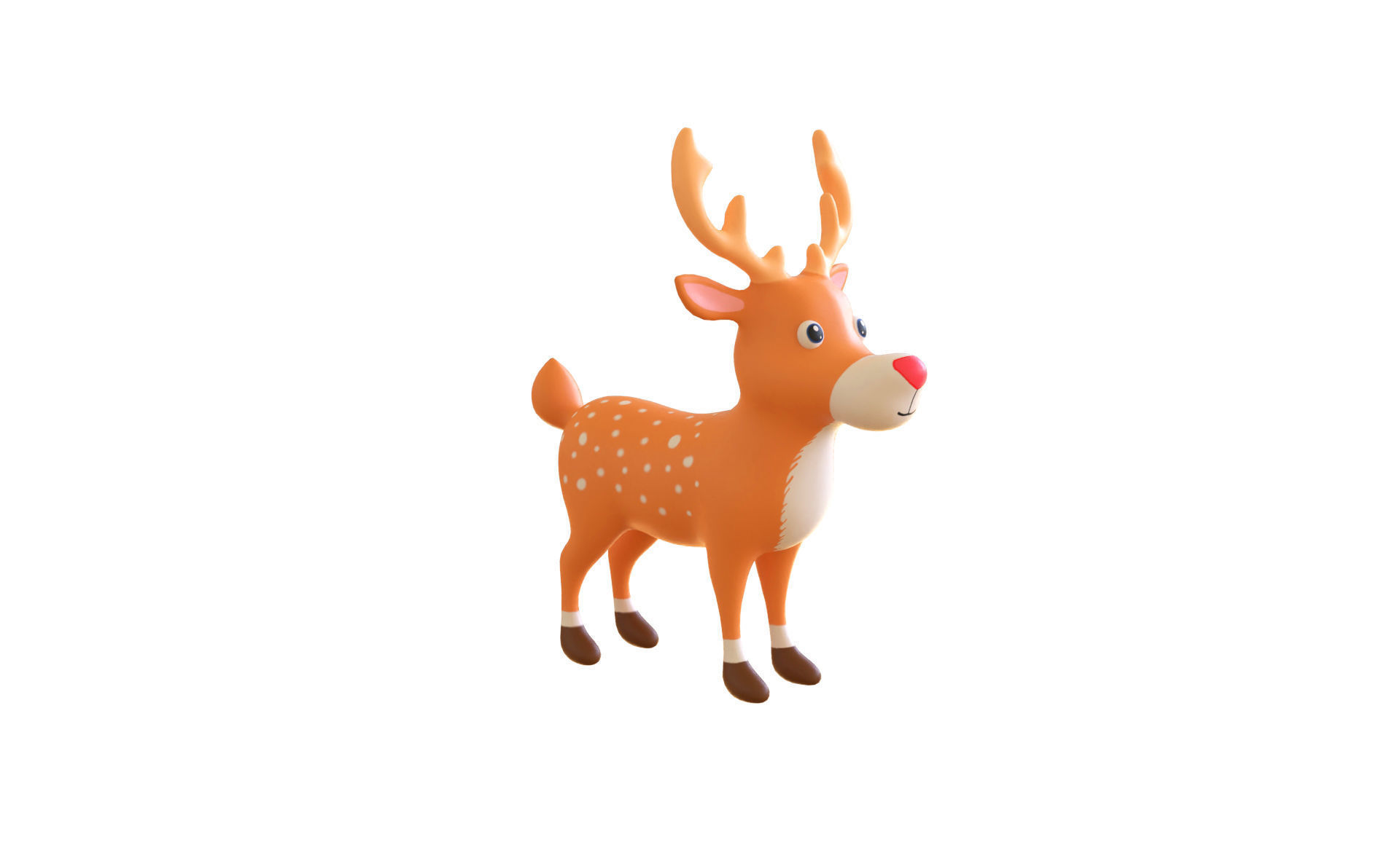 Reindeer cute 2 3d print stl 3D print model 3D print model_7