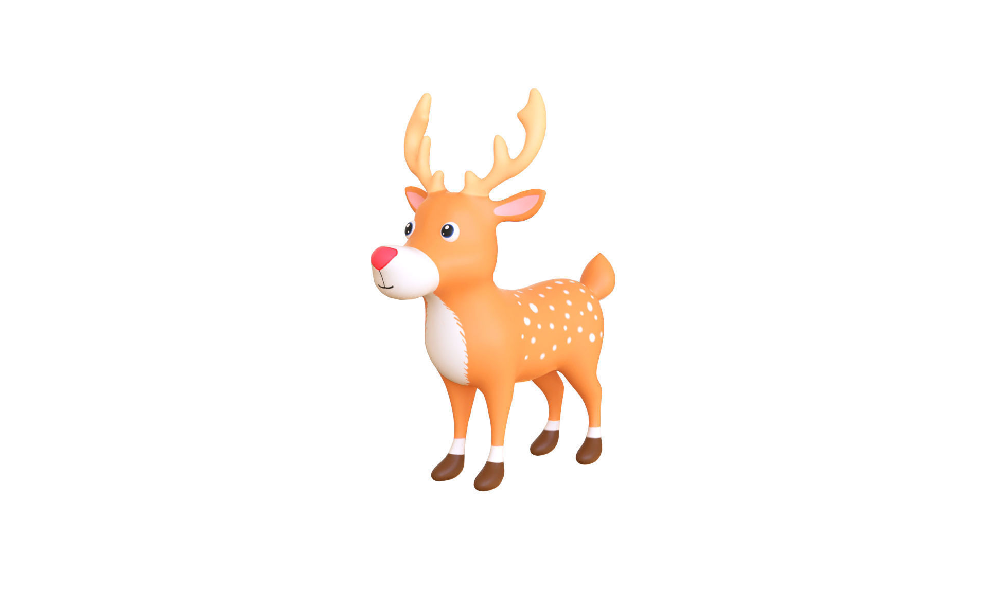 Reindeer cute 2 3d print stl 3D print model 3D print model_6