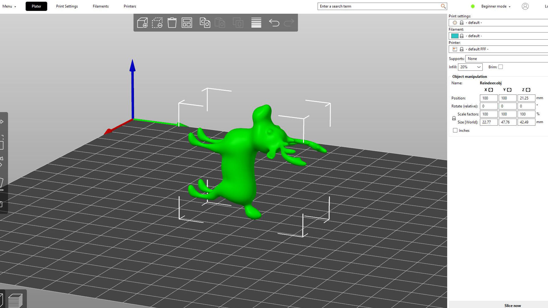 Reindeer cute 2 3d print stl 3D print model 3D print model_3