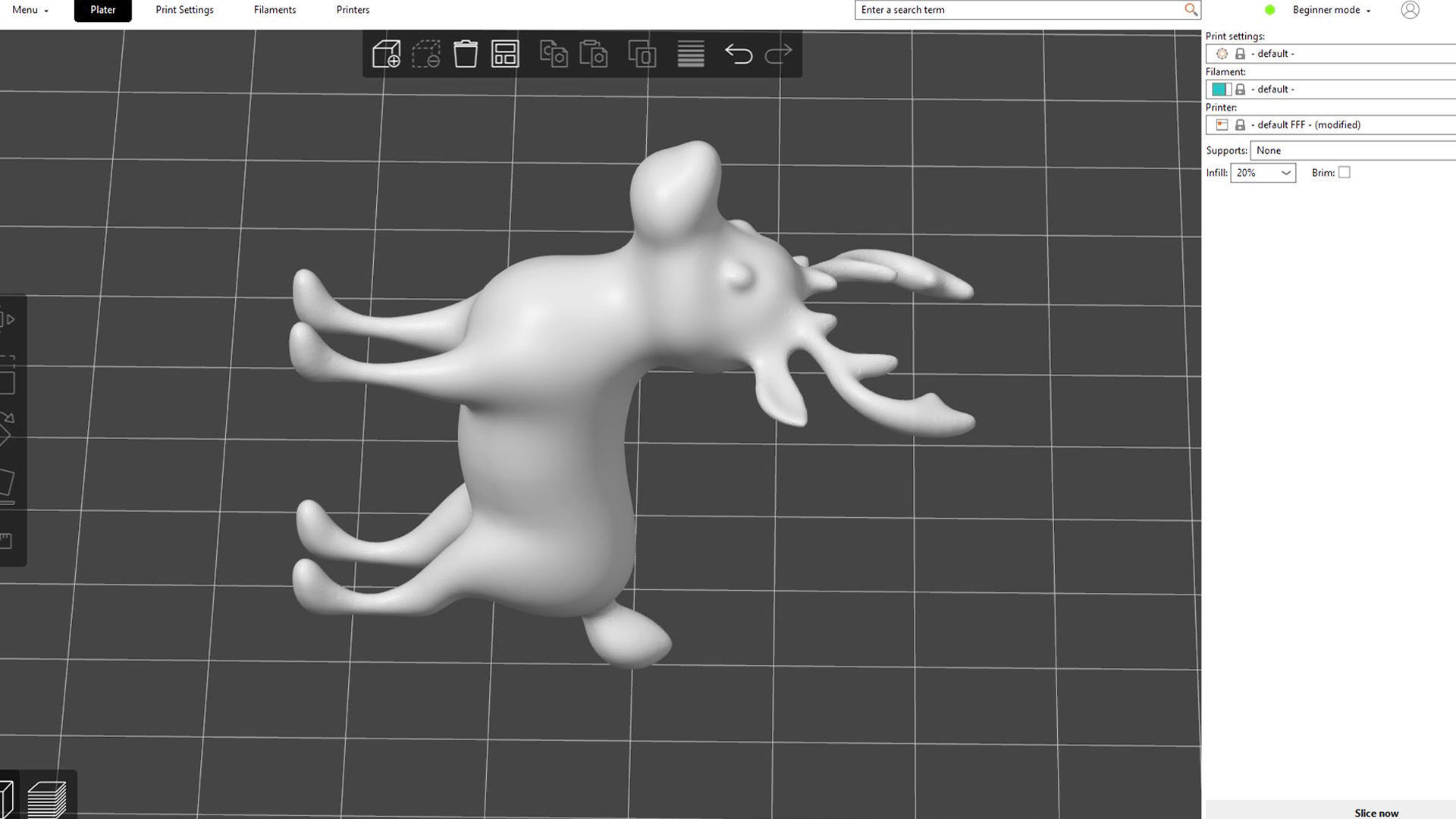 Reindeer cute 2 3d print stl 3D print model 3D print model_4