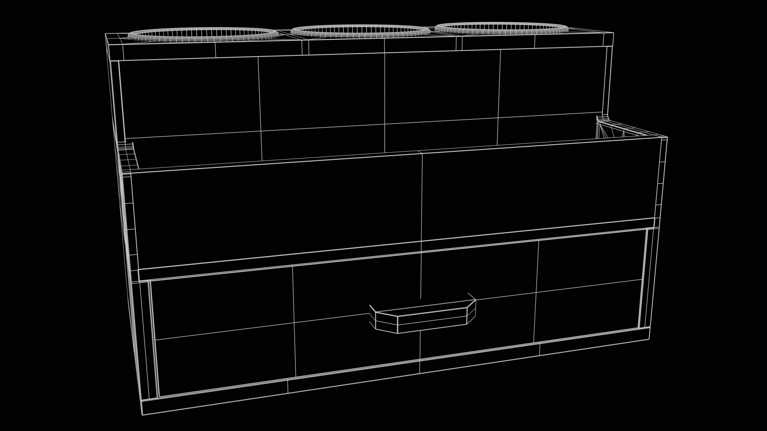 Modular Wooden Storage Rack Free low-poly 3D model_6