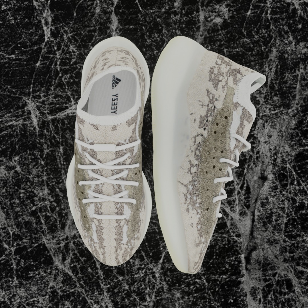 ADIDAS YEEZY BOOST 380 PYRITE 3D SHOES 3D model_2