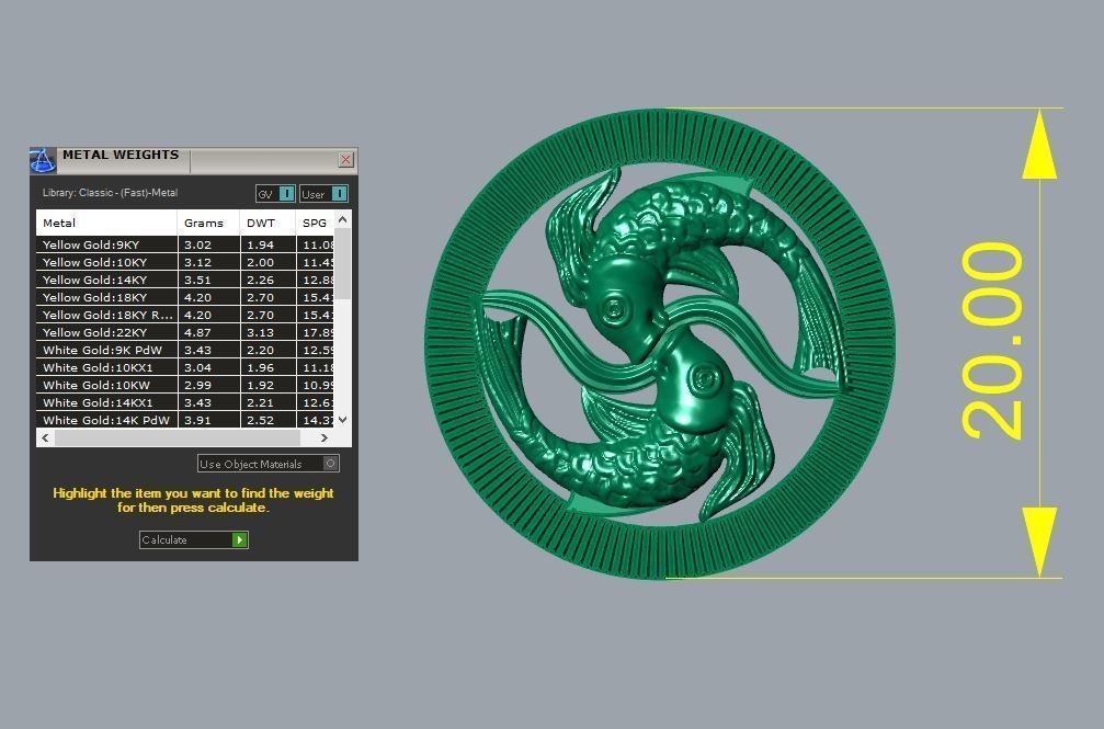 FISH PENDENT 3D print model_2