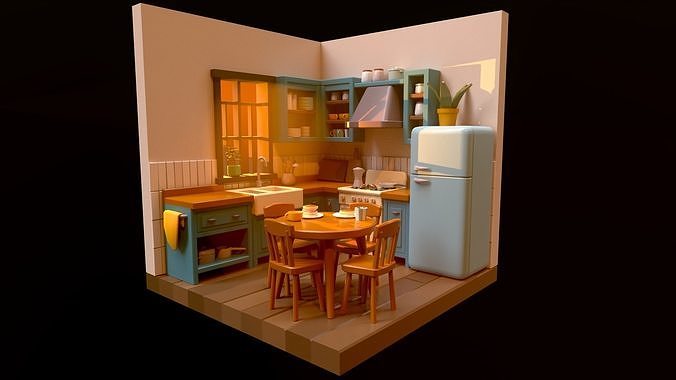 Interior Pack 1 Low-poly 3D model 5