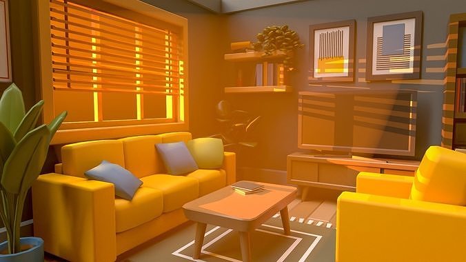Interior Pack 1 Low-poly 3D model 3