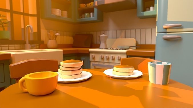 Interior Pack 1 Low-poly 3D model 7